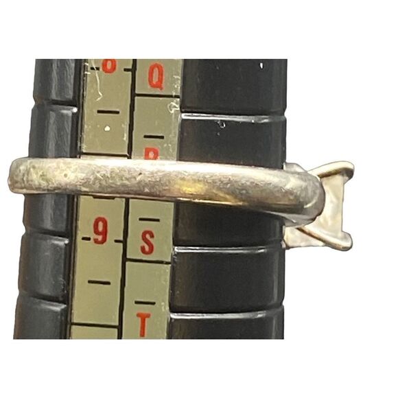 Sterling silver 925 cubic zirconia princess cut 1 karat ring size 8.5 - Picture 2 of 10